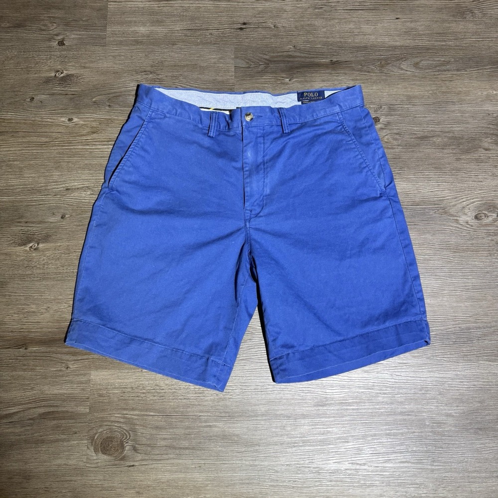 Polo Ralph Lauren Stretch Classic Fit Chino Shorts Men's Size 33 Blue